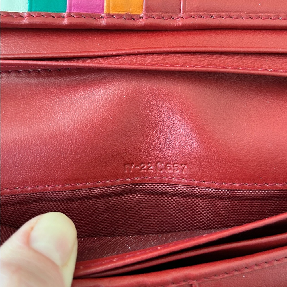 Salvatore Ferragamo Rainbow Gancini Leather Wallet with Dustbag EUC - Picture 10 of 17